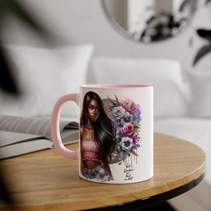 I Hold Grudges, I'll Heal in Hell  Humoristic Bohemian Floral Accent Mug, Stylish Coffee Cup, Ideal for Gifting, Home Decor, Motivational Quote Mug, Perfect for Every Occasion