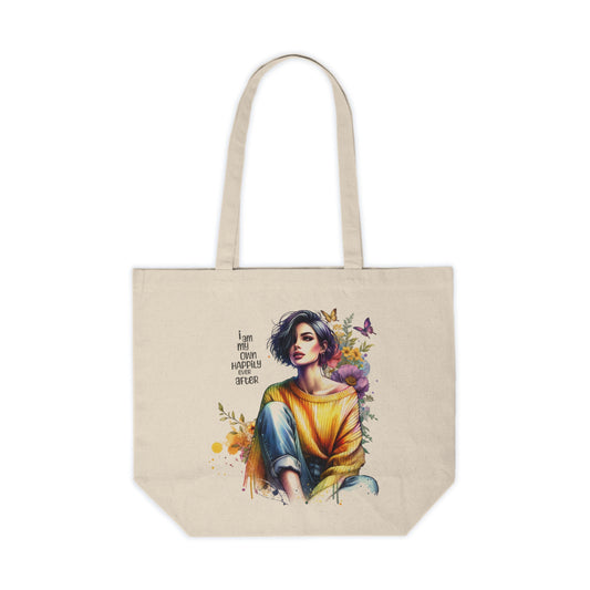 I Am My Own Happily Ever After Stylish Floral Canvas Shopping Tote - Eco-Friendly Gift Bag, Reusable Grocery Bag, Trendy Market Tote, Inspirational Art Tote, Summer [...]