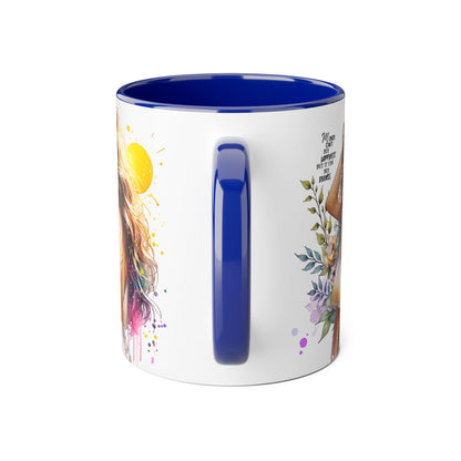 Money Can't Buy Happiness But It Can Buy Divorce Humoristic Artistic Accent Mugs, Ideal Gift for Mother's Day, Flower Lover, Cheerful Home Decor, Inspirational Drinkware, Unique Coffee Collection