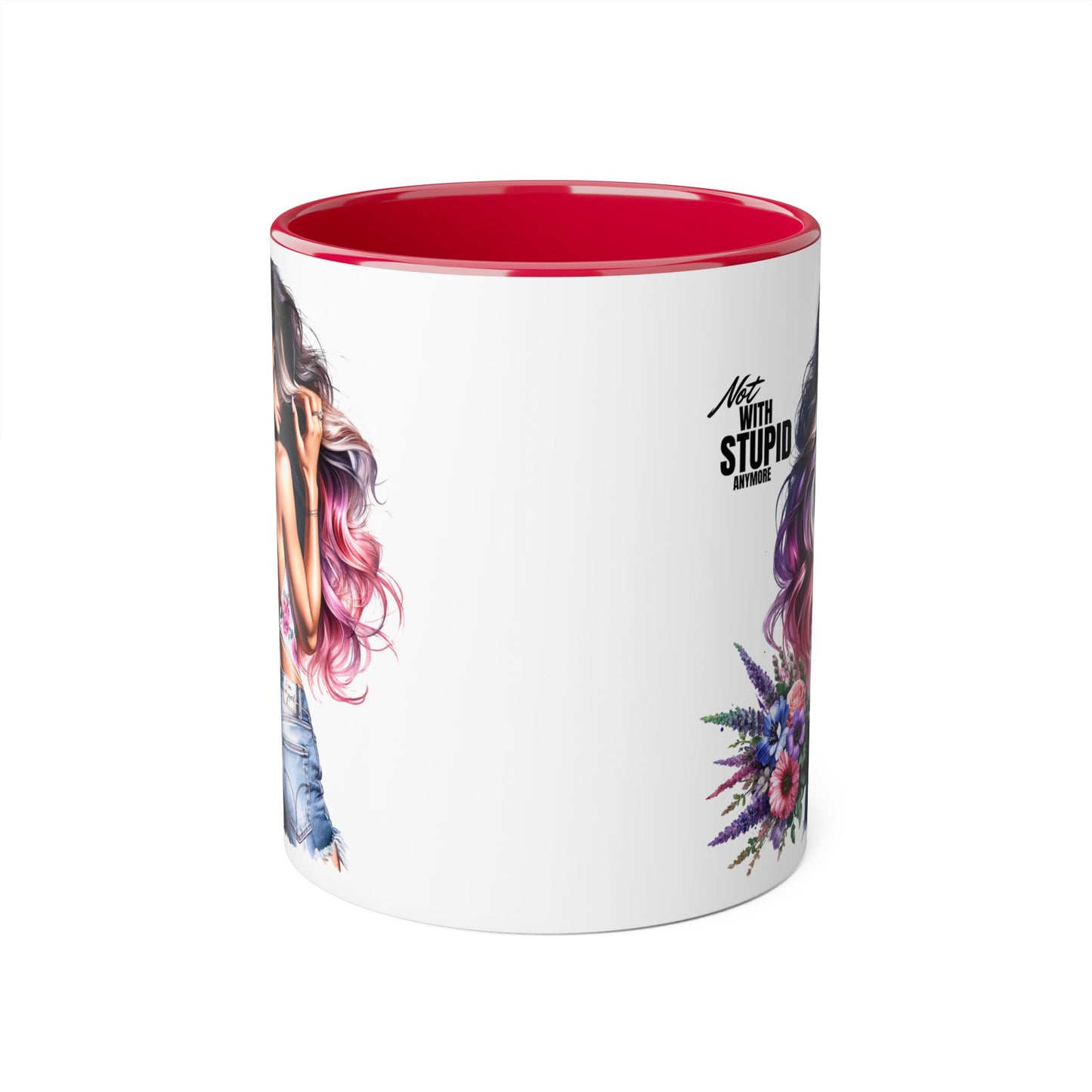 Mug - Not With Stupid Anymore Humoristic 11oz Accent Mug