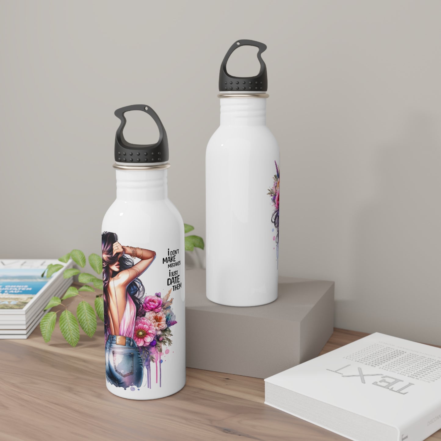 I Don't Make Mistakes, I Date Them Stylish Floral Stainless Steel Water Bottle, Cute Water Bottle, Motivational Gift, Eco-Friendly Hydration, Fitness Lover Gift, Summer [...]