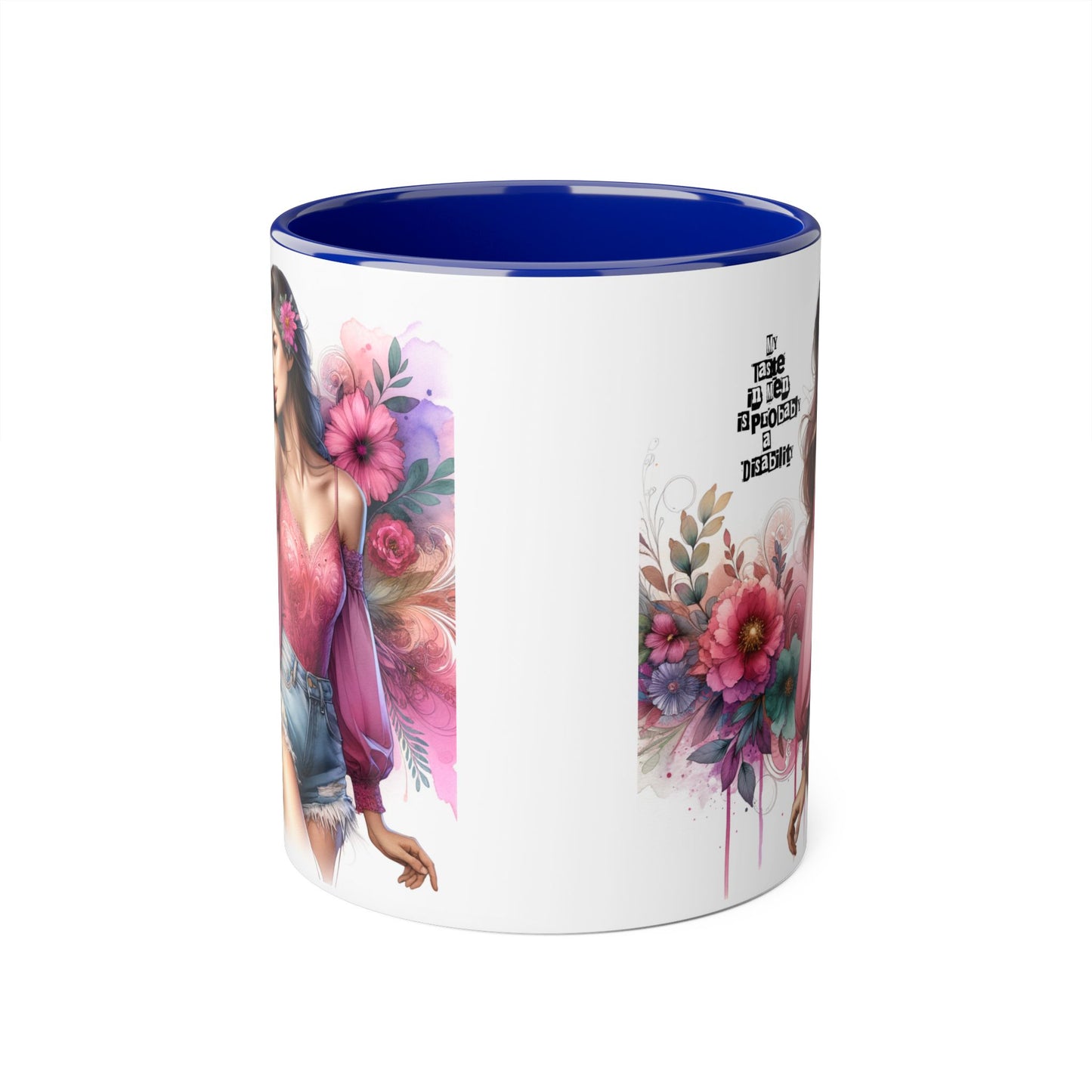 Funny Accent Mug - My Taste in Men is Probably a Disability Humor 11oz Cup