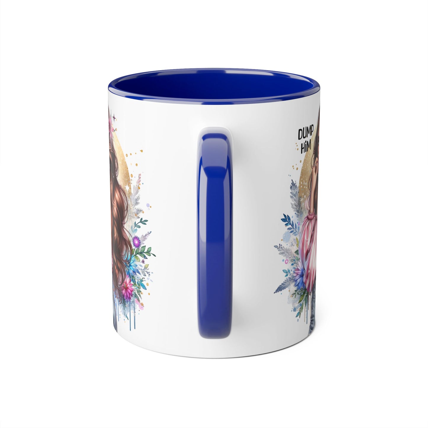 Dump Him Accent Mug, Coffee Cup for Empowering Women, Fun Gift for Friends, Inspirational Drinkware, Birthday, Self-care