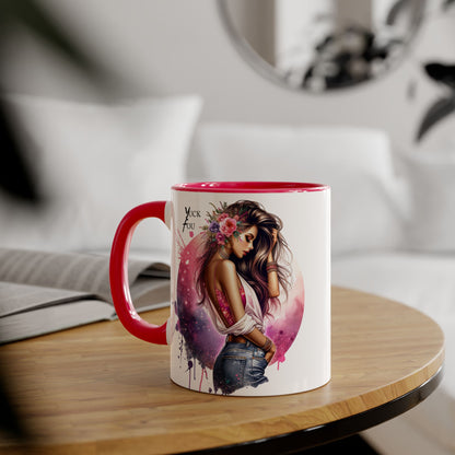 Yuck Fou Stylish Accent Mugs, Floral Design for Coffee Lovers, Unique Gift, Art Mug, Personalized Drinkware, Vibrant Tea Cups