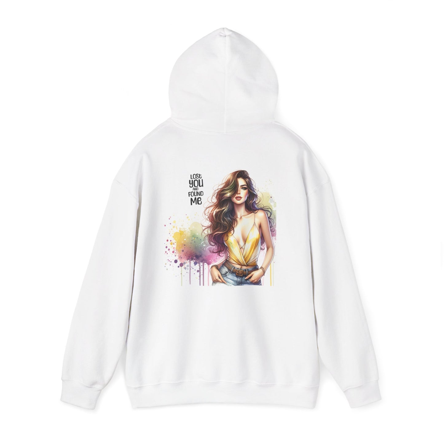 Lost You And Found Me Artistic Unisex Hoodie: Colorful Woman Design, Cozy Sweatshirt, Casual Wear, Gift for Her, Fashion Statement