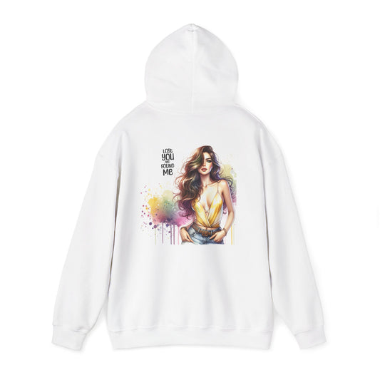 Lost You And Found Me Artistic Unisex Hoodie: Colorful Woman Design, Cozy Sweatshirt, Casual Wear, Gift for Her, Fashion Statement