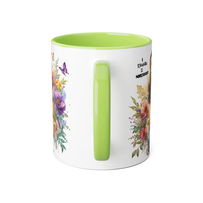 I Survived a Narcissist Chic Floral Accent Mug | Bohemian Coffee Cup, Gift for Her, Narcissist Humor, Home Decor, Artful Drinkware