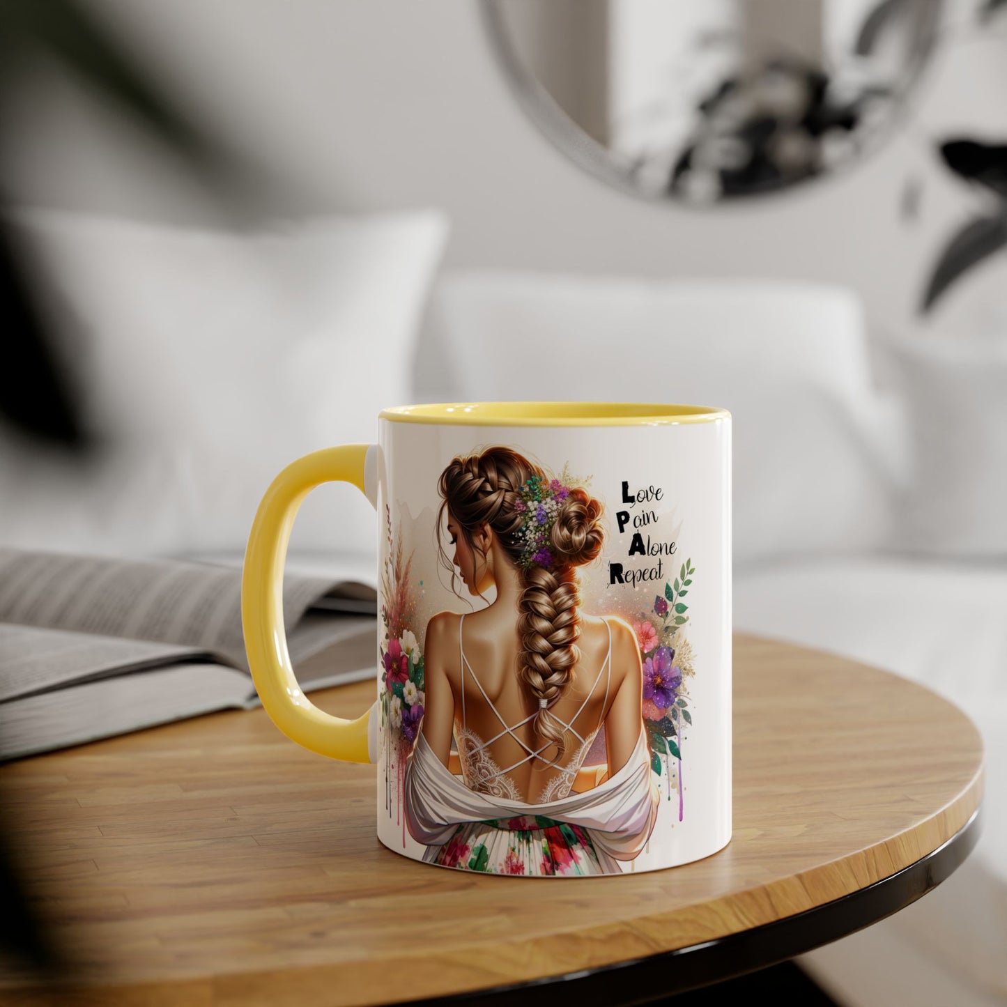 Inspirational Accent Mugs for Coffee Lovers, Beautiful Art, Gift for Friends, Motivational Quotes, Home Decor, Unique Office Mugs