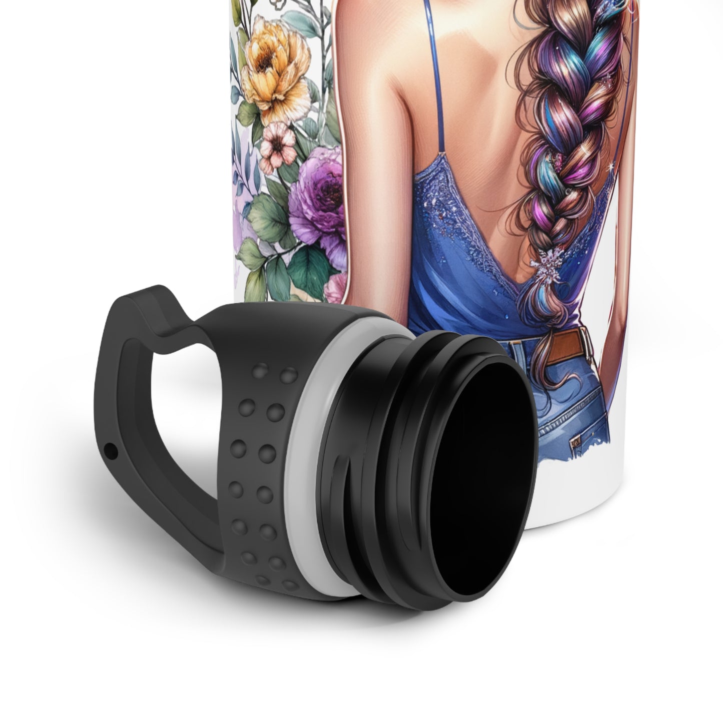I Don't Make Mistakes, I Date Them Chic Floral Water Bottle, Motivational Sports Flask, Fitness Gift for Women, Eco-Friendly Hydration, Inspirational Gift for Her