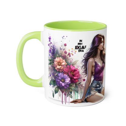 Chic Floral Accent Mug - Perfect for Coffee Lovers, Gift for Her, Home Decor, Floral Art Mug, Unique Drinkware