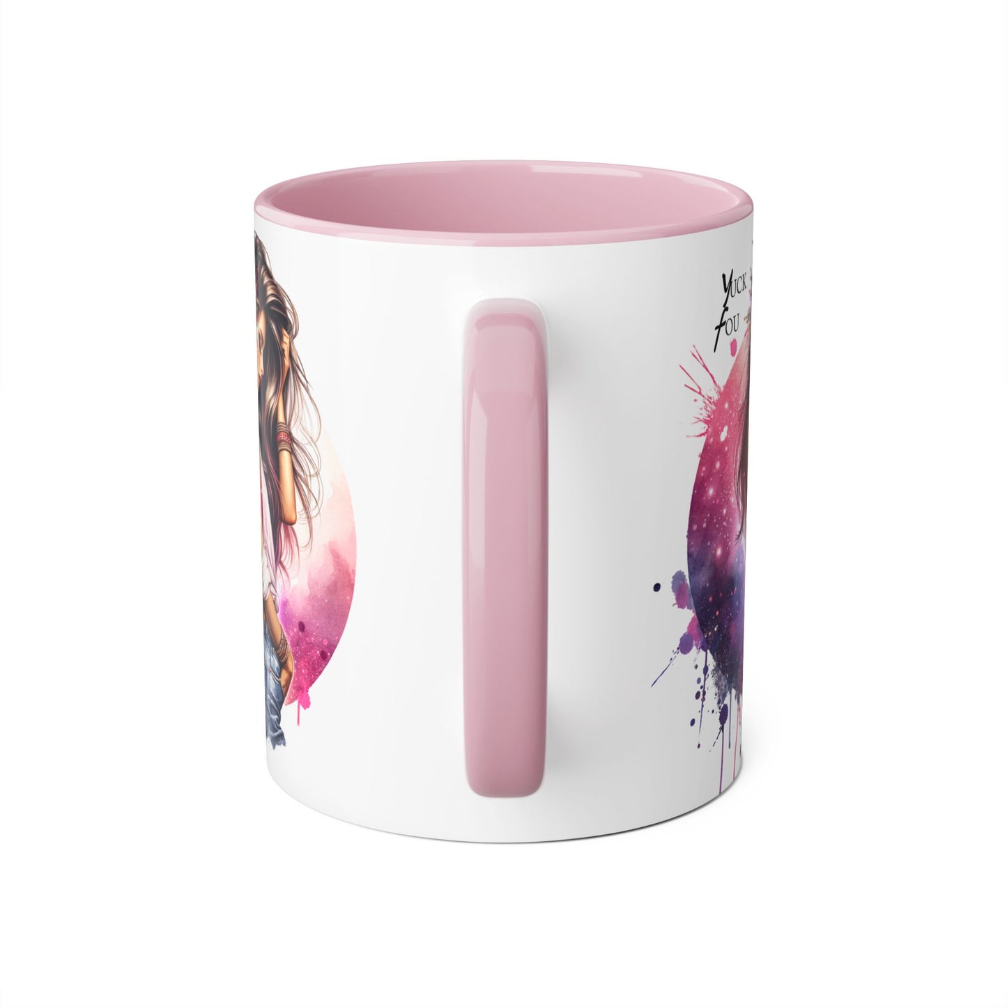 Yuck Fou Stylish Accent Mugs, Floral Design for Coffee Lovers, Unique Gift, Art Mug, Personalized Drinkware, Vibrant Tea Cups
