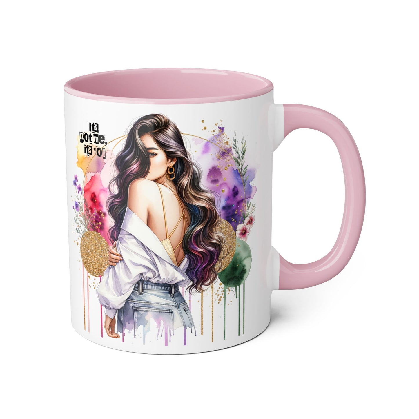 It's Not Me, It's You Humoristic Chic Accent Mugs - Artistic Coffee Cup for Trendsetters, Unique Gift for Her, Birthday Present, Inspirational Mug, Stylish Drinkware