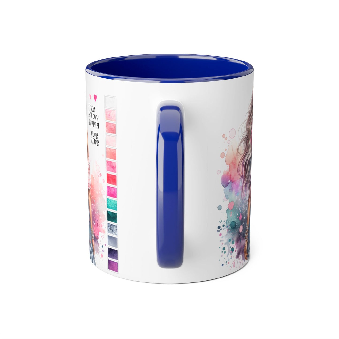 I Am My Own Happily Ever After Colorful Inspirational Accent Mug - Perfect for Coffee Lovers, Art Enthusiasts, Gift Ideas, Motivational Coffee Cup, Cozy Vibes