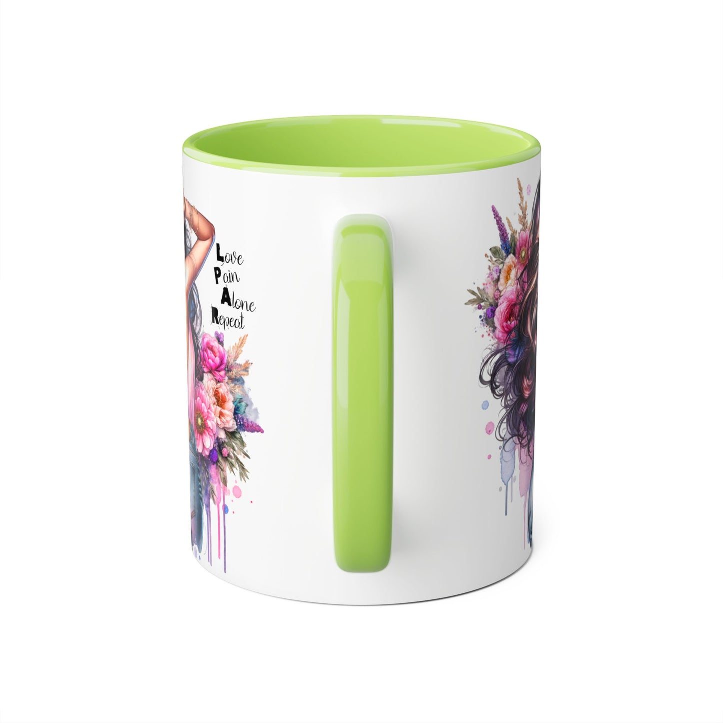 Beautiful Floral Accent Mug, Inspirational Gift, Coffee Cup, Art Mug for Her, Birthday, Mother's Day, Home Decor, Lover's Gift