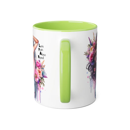 Beautiful Floral Accent Mug, Inspirational Gift, Coffee Cup, Art Mug for Her, Birthday, Mother's Day, Home Decor, Lover's Gift