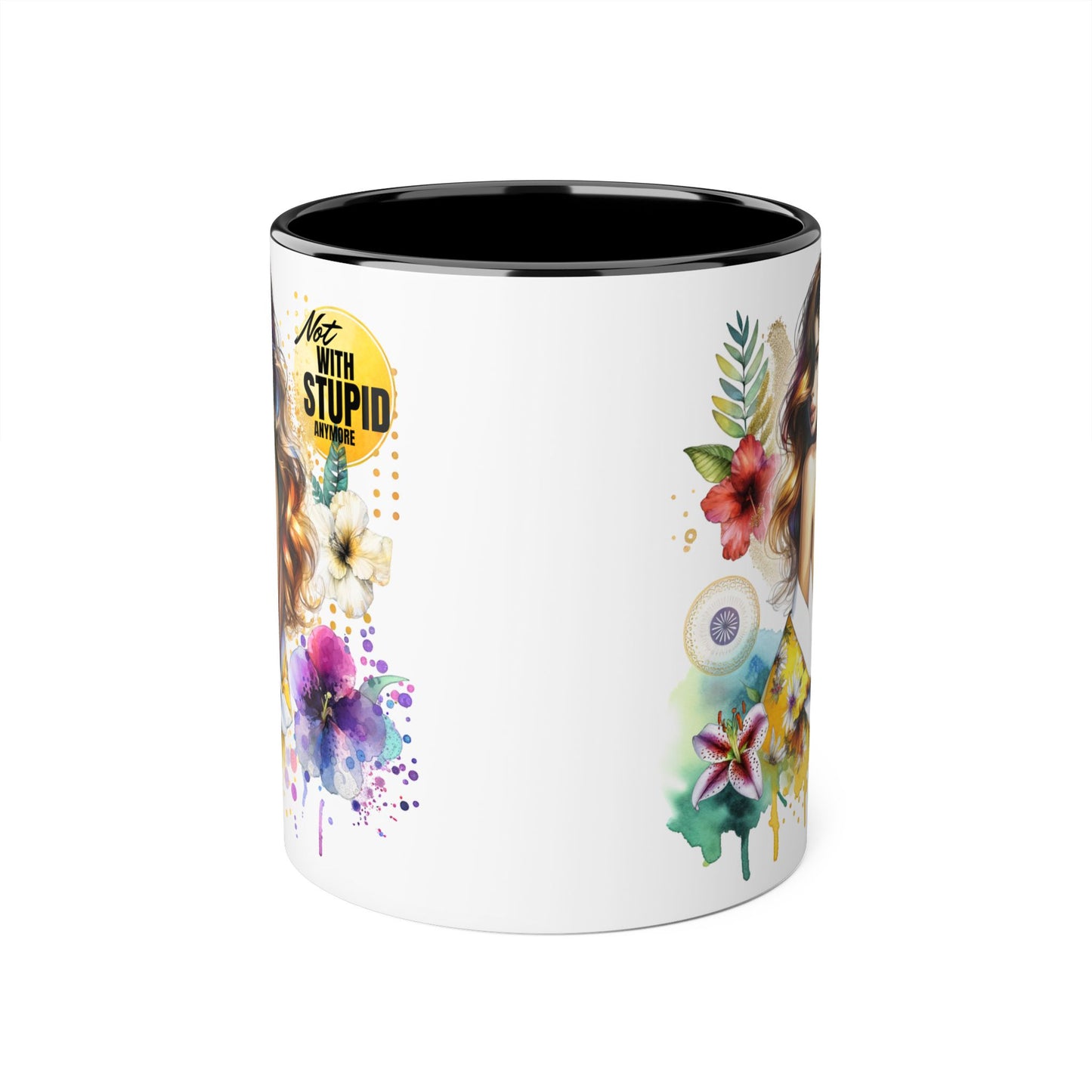 Not With Stupid Anymore Humoristic 11oz Accent Mug