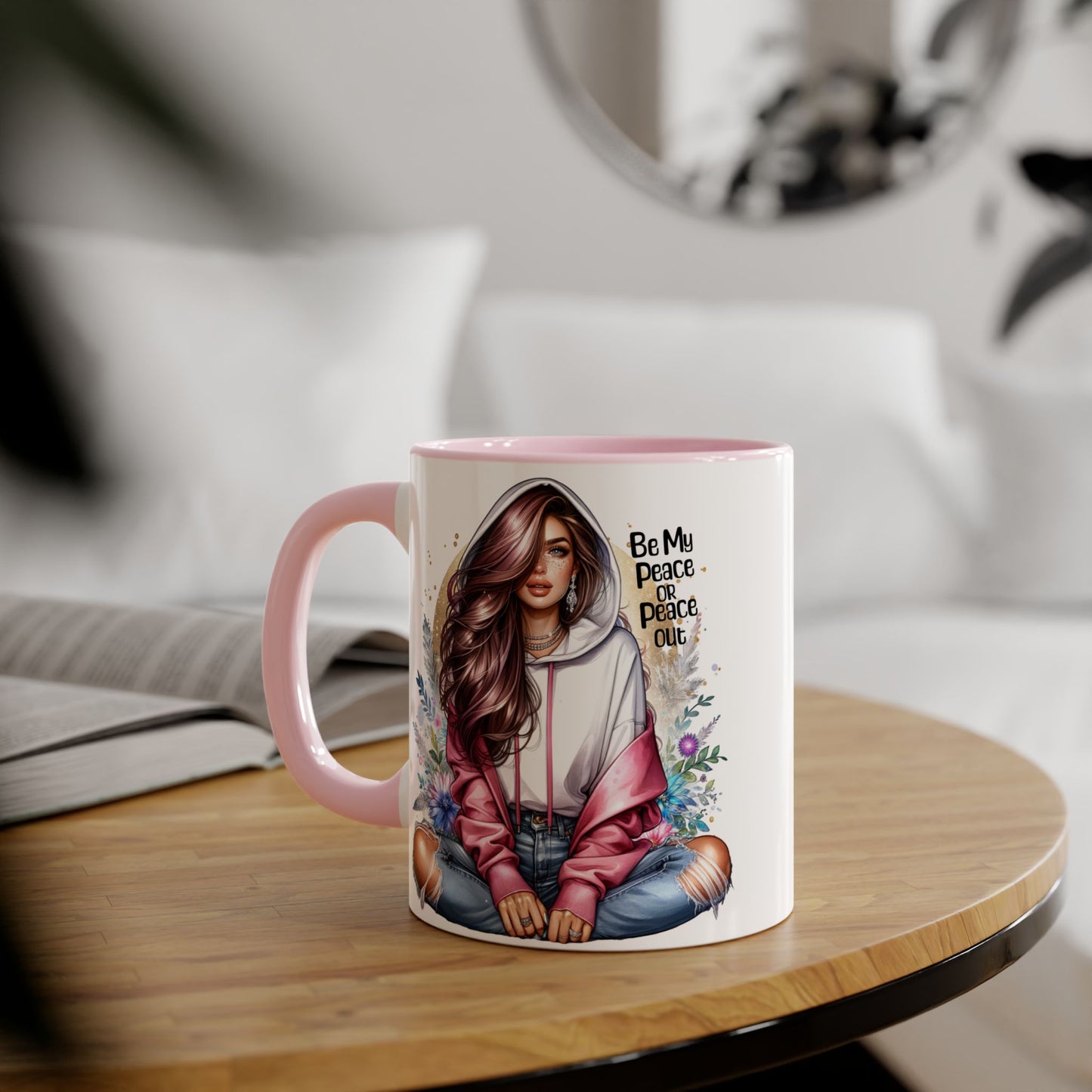 Be My Peace or Peace Out Accent Mug