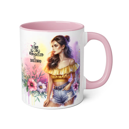 Funny Accent Mug - My Taste in Men is Probably a Disability Humor 11oz Cup