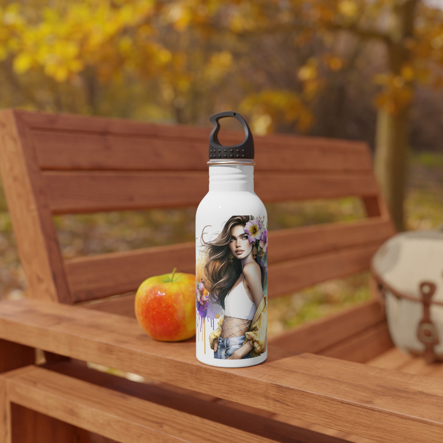 I Don't Make Mistakes, I Date Them Chic Stainless Steel Water Bottle - Floral Design, Eco-Friendly Travel Mug, Fitness Hydration, Unique Gift, Sustainability Lover