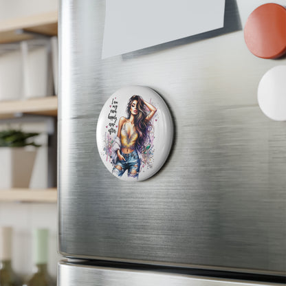 Inspirational Button Magnet - I Am My Own Happily Ever After - Motivational Decor
