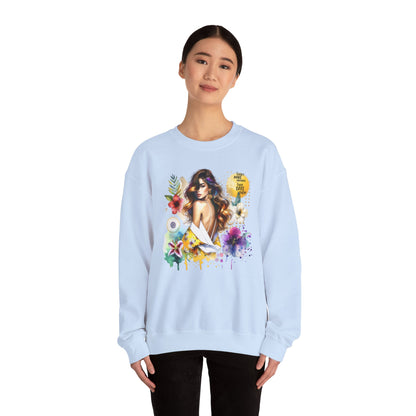 I Don't Make Mistakes, I Just Date Them Floral Art Crewneck Sweatshirt, Comfortable Ladies Fashion, Gift for Her, Boho Style, Casual Outfit, Cozy Sweater