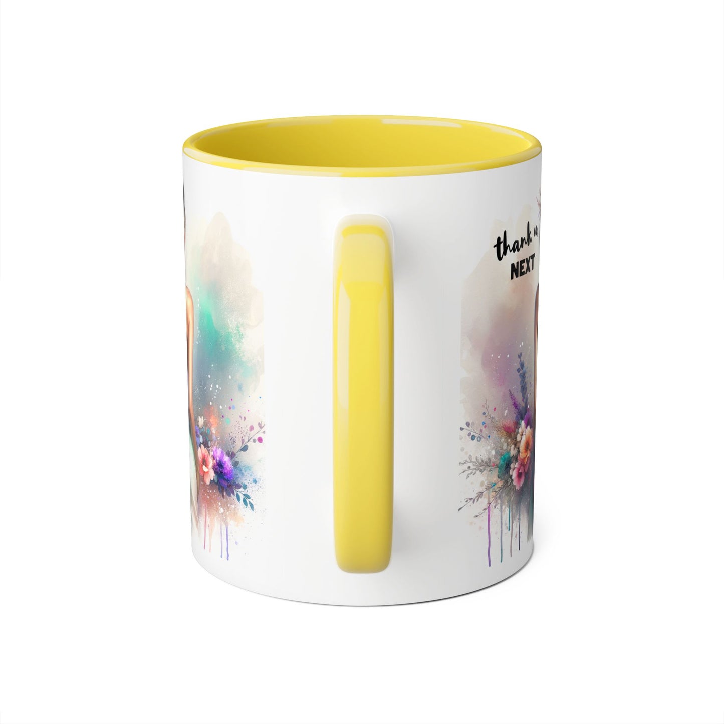 Thank U, Next Floral Thank You Accent Mug, Colorful Coffee Cup for Gifts, Inspirational Drinkware for Friends, Birthday, Teacher Appreciation, [...]