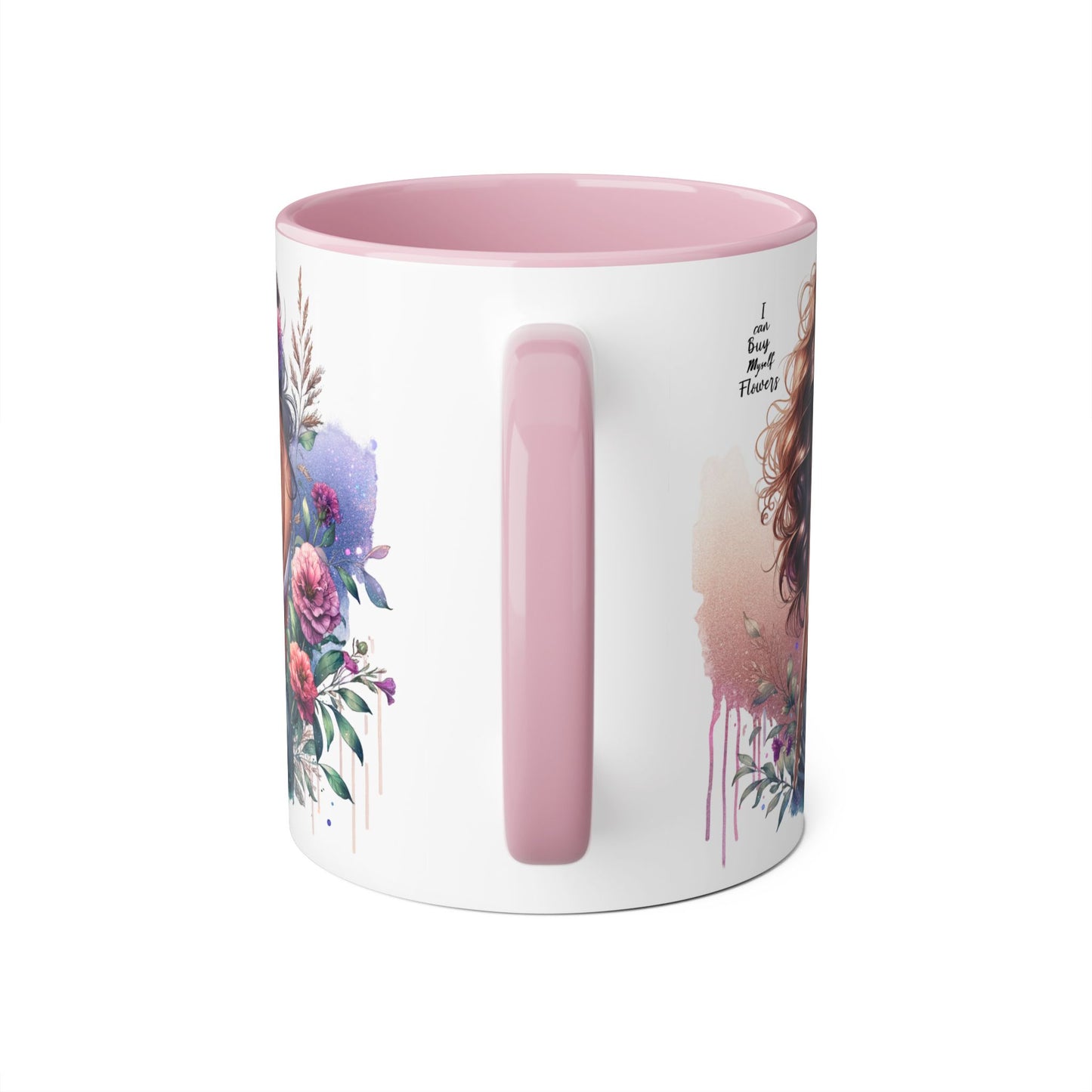 I Can Buy Myself Flowers Bohemian Accent Mugs, Tea Lover Gift, Coffee Mug, Floral Art Mug, Inspirational Drinkware, Home Decor