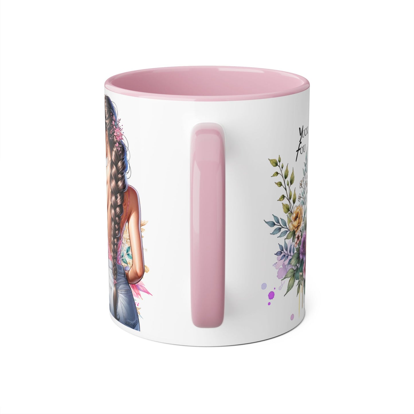 Yuck Fou Floral Art Accent Mug, Inspirational Coffee Cup, Unique Gift for Her, Mother’s Day Present, Home Decor, Art Lover Mug