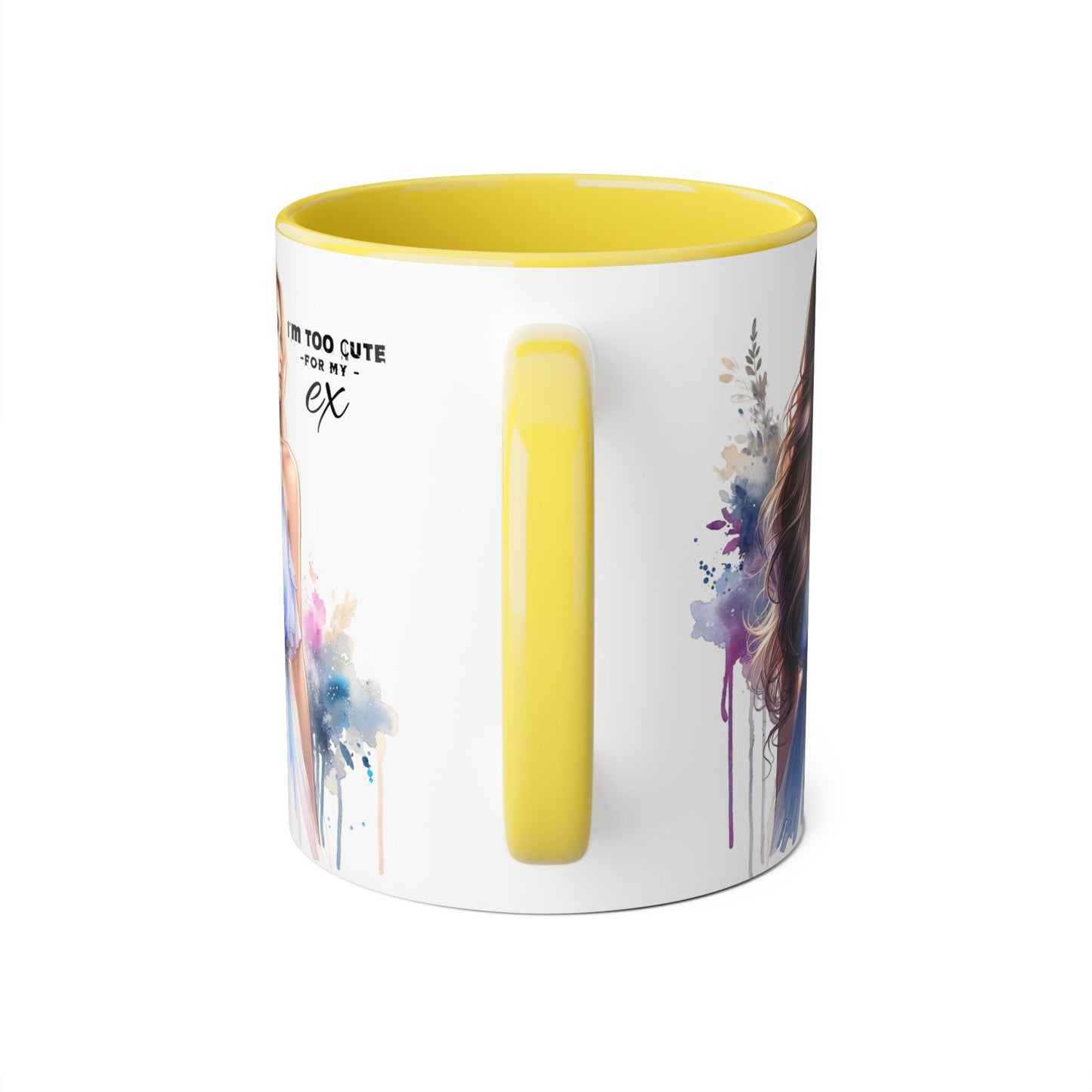 I'm Too Cute For My Ex Stylish Accent Mug, I'm Too Cute for My Ex Gift, Cute Coffee Cups, Artistic Mugs for Her, Birthday or Friendship Gift