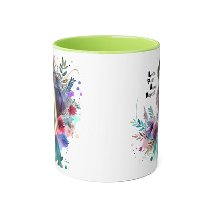 Boho Floral Accent Mug with Inspirational Quote, Perfect Gift for Tea Lovers, Home Decor, Stylish Coffee Cup, Cute Kitchenware
