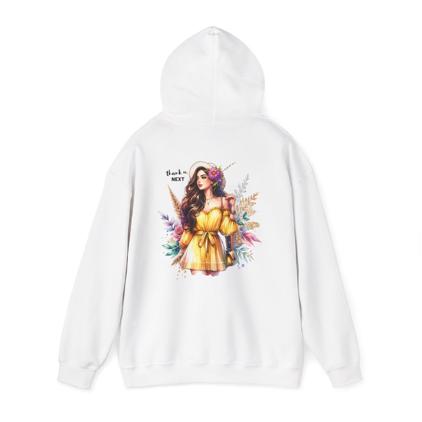 Thank U, Next Bohemian Chic Hoodie - Relaxed Fit Unisex Sweatshirt, Casual Style, Everyday Wear, Gift for Her, Art-Inspired Apparel