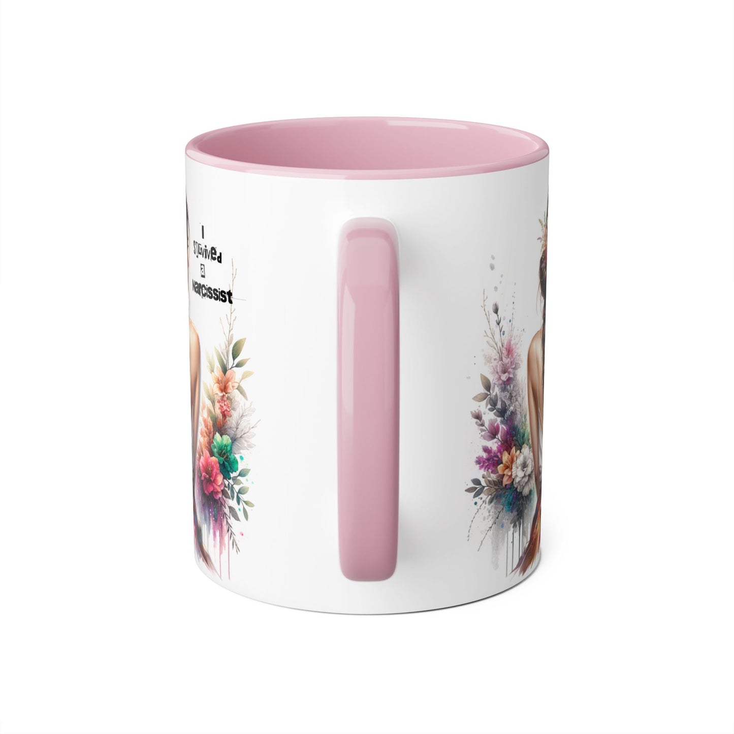 Beautiful Narcissist Accent Mug, Coffee Cup for Nature Lovers, Floral Mug, Birthday Gift, Self-Love, Inspirational Drinkware