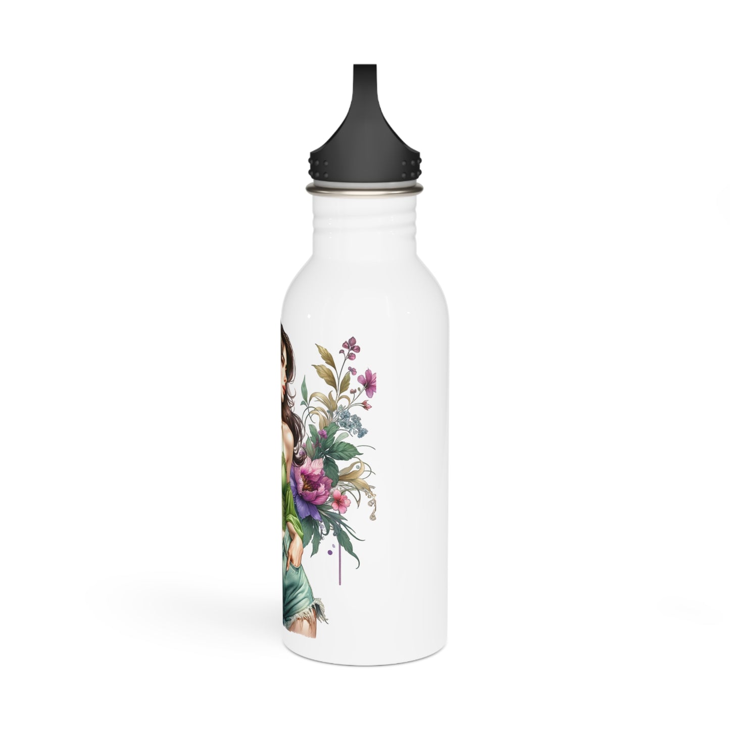I Am My Own Happily Ever After Stylish Stainless Steel Water Bottle, Eco-Friendly Bottle, Floral Water Bottle, Gift for Her, Outdoor Hydration Solution