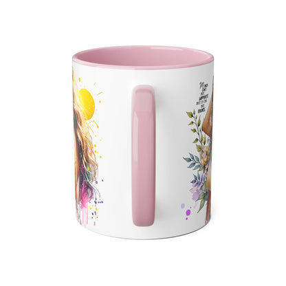 Money Can't Buy Happiness But It Can Buy Divorce Humoristic Artistic Accent Mugs, Ideal Gift for Mother's Day, Flower Lover, Cheerful Home Decor, Inspirational Drinkware, Unique Coffee Collection