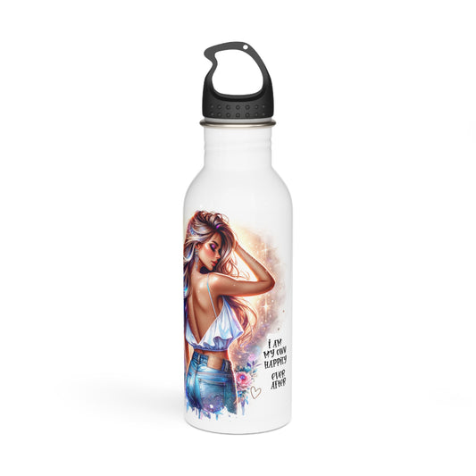 Chic Stainless Steel Water Bottle - "I Am My Own Happily Ever After" Design