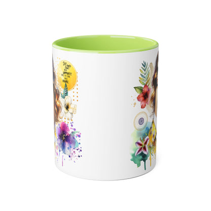 Money Can't Buy Happiness But It Can Buy Divorce Accent Mugs, 11oz
