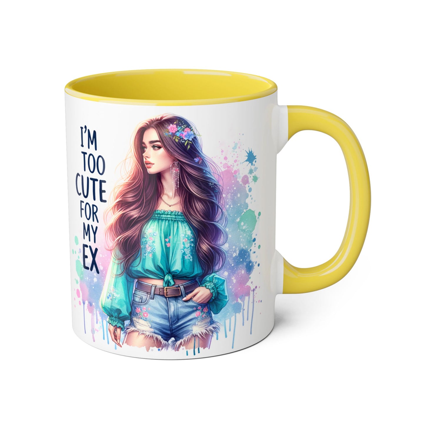I'm Too Cute For My Ex Mug | Fun Coffee Mug | Accent Mug | Gift for Her | Cute Gift Idea | Sassy Humor Mug | 11oz