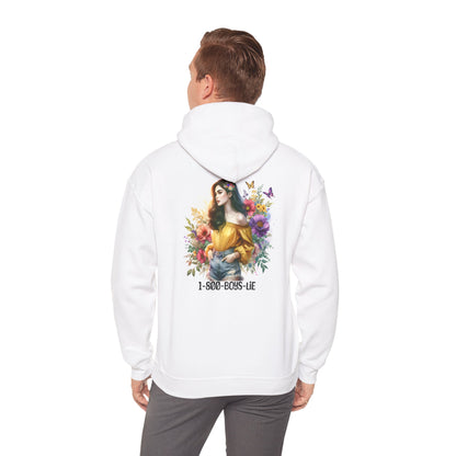 1-800-Boys-Lie Floral Graphic Hoodie, Stylish Unisex Sweatshirt, Trendy Streetwear, Gift for Her, Casual Outfit, Everyday Comfort, Unique Statement Pieces