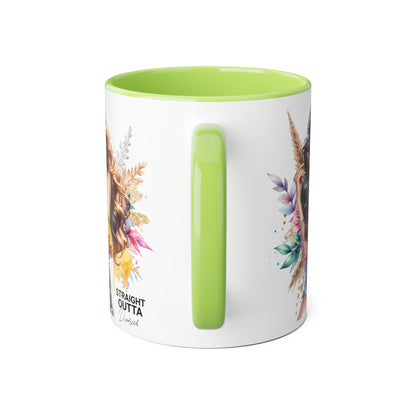Straight Outta Divorced Humoristic Vibrant Accent Mug for Coffee Lovers, Perfect Gift for Birthdays, Anniversaries, or Home Decor