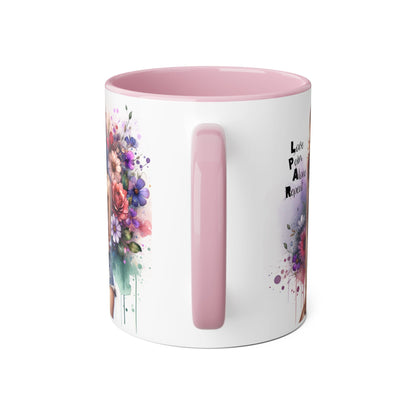 Floral Design Mug, Artistic Coffee Cup, Unique Gift, Vibrant Home Decor, Inspirational Drinkware, Birthday Present