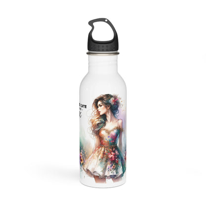 I'm Too Cute For My Ex Stainless Steel Water Bottle with Stylish Design, Cute Water Bottle, Personalized Gym Bottle, Floral Sport Bottle, Gift for Her