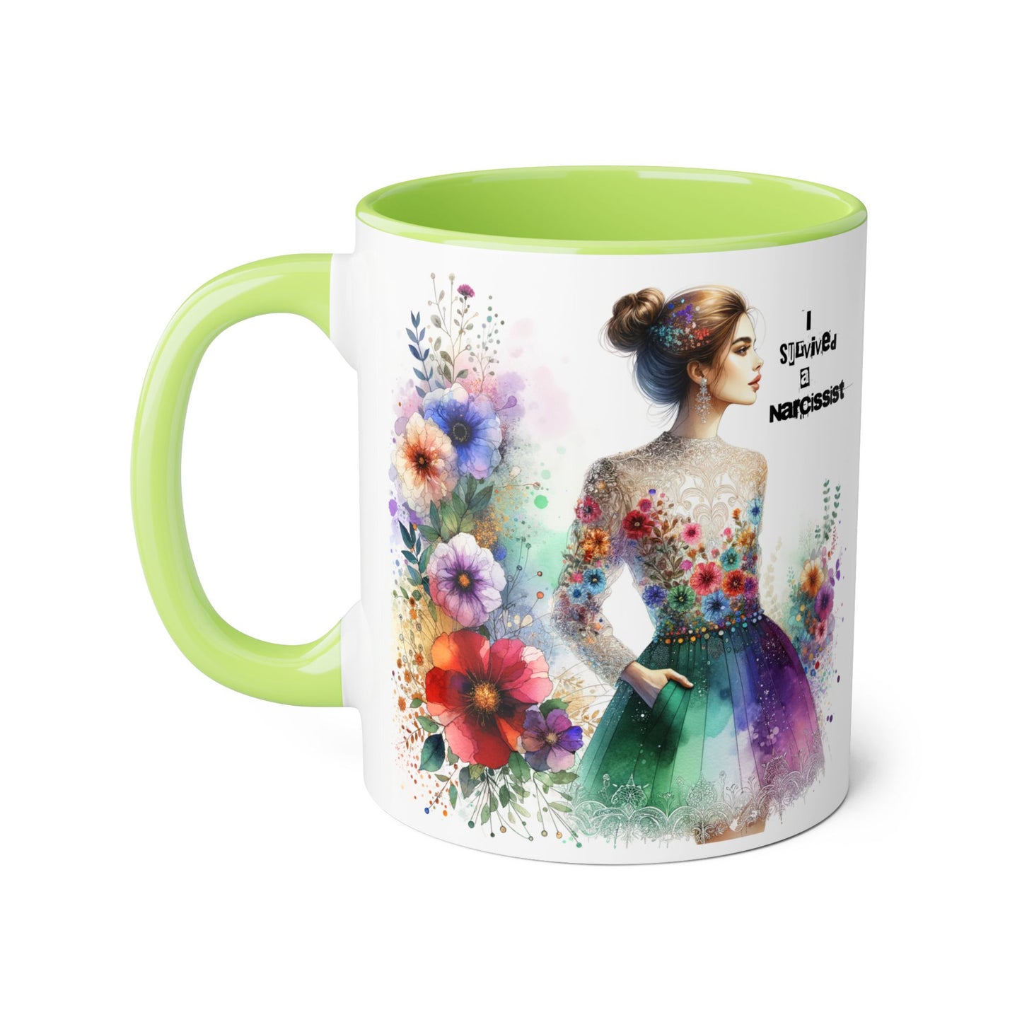 Colorful Floral Quotes Coffee Mug, Gift for Flower Lovers, Inspirational Mug, Unique Tea Cup, Perfect for Birthdays
