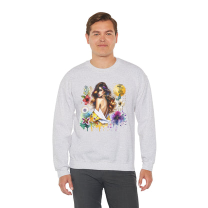 I Don't Make Mistakes, I Just Date Them Floral Art Crewneck Sweatshirt, Comfortable Ladies Fashion, Gift for Her, Boho Style, Casual Outfit, Cozy Sweater