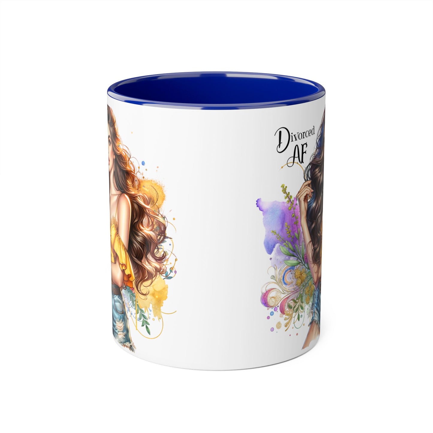 Divorced AF Accent Mug – Perfect for Coffee Lovers, Gift for Divorce Celebration, Sassy Mug, Unique Coffee Cup, Empowering Drinkware