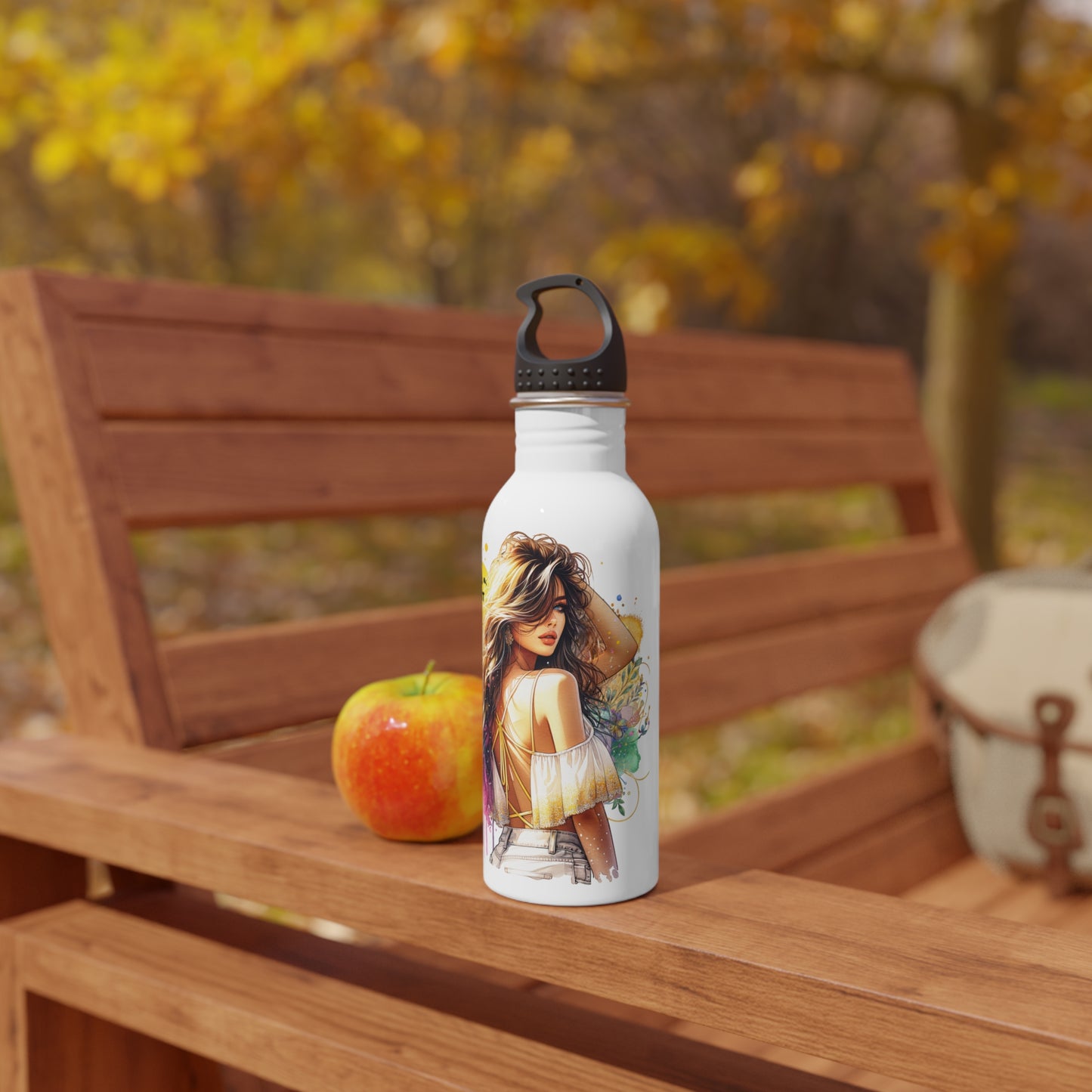 Thank U, Next Colorful Stainless Steel Water Bottle with Artistic Design, Outdoor Hydration, Gift for Her, Fitness Accessory, Unique Water Bottle, [...]