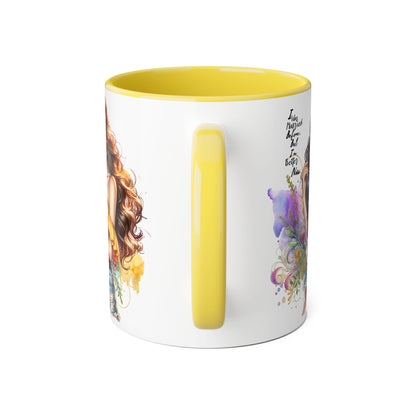 I Was Married Before But I'm Better Now Boho Chic Accent Mugs, Inspirational Coffee Cup, Gift for Her, Unique Art Mug, Home Decor, Vibrant Floral Design