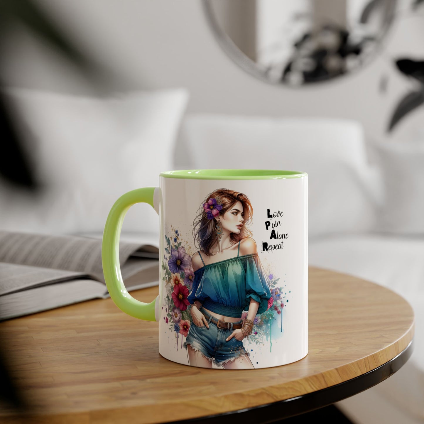 Floral Lover's Accent Mug - Celebrate Self-Love, Ideal Gift for Friends & Family, Perfect for Birthdays, Holidays, Cozy Moments