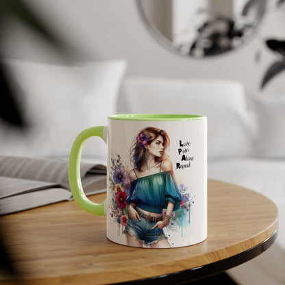 Floral Lover's Accent Mug - Celebrate Self-Love, Ideal Gift for Friends & Family, Perfect for Birthdays, Holidays, Cozy Moments