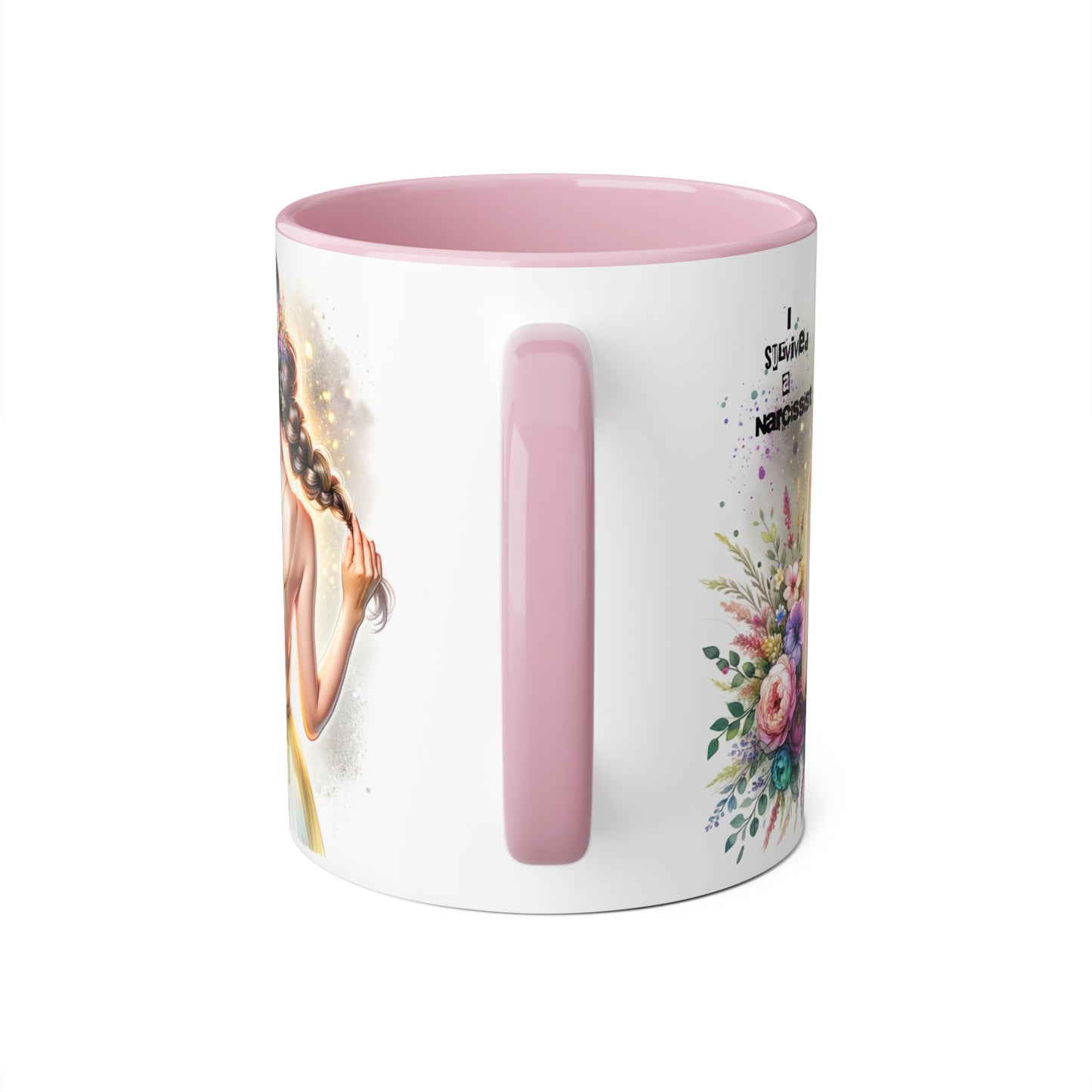 Floral Inspirational Mug, Gift for Friends, Self-Love Motivational Coffee Cup, Women's Empowerment, Birthday Present