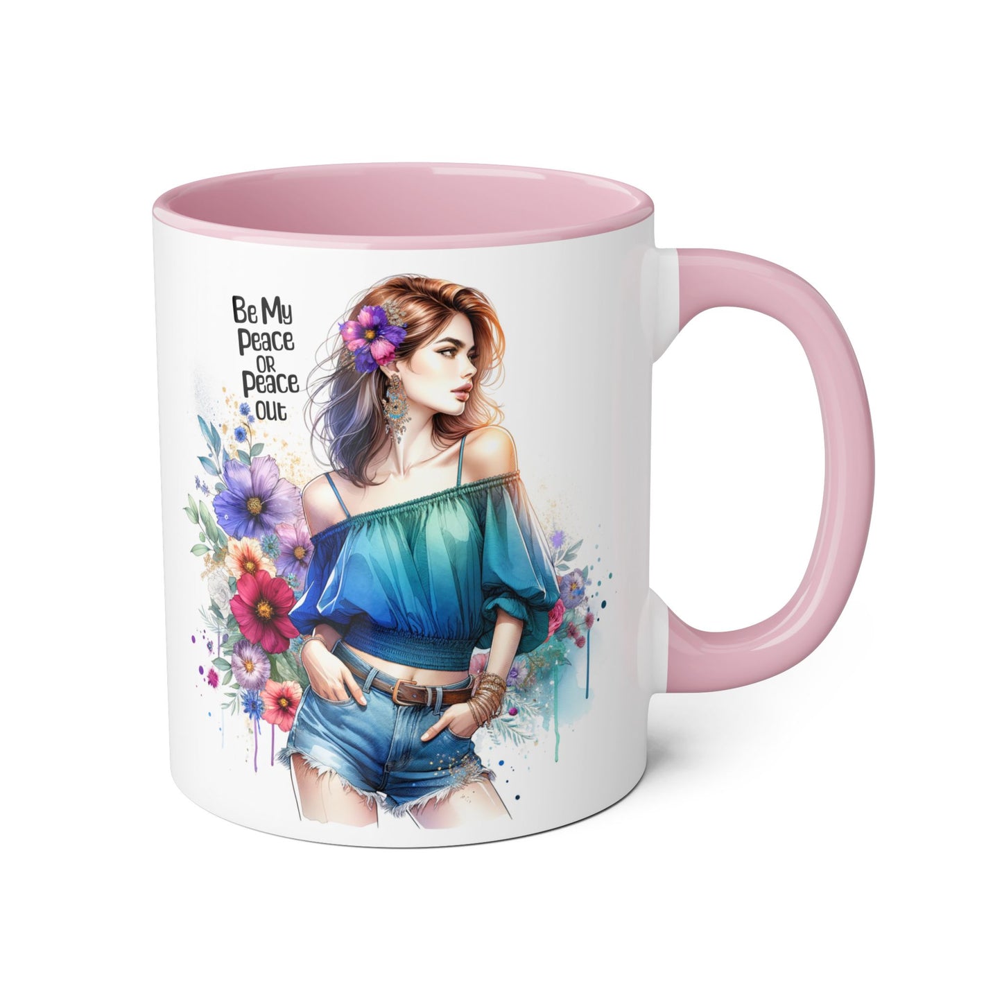 Be My Peace or Peace Out Accent 11oz Mug